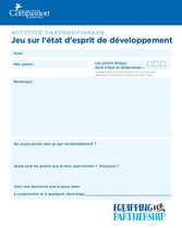 Carte de pointage et plan d'action pour le jeu Adopter l'état d'esprit de développement
