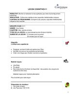 Curriculum - Domaine Cognitif - 9 à 11 ans - Année 1