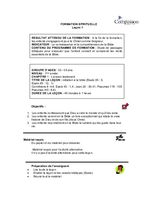 Curriculum - Domaine Spirituel - 3 à 5 ans - Année 1