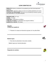 L20 La presentation des rapports d'affaire CO 9-11 Yr1
