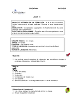 Leçon 21: Je peux prendre soin de la nourriture