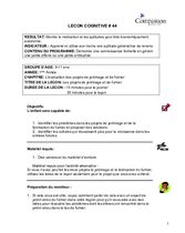 L44 Les projets de  jardinage et de fumier  CO 9-11 Yr1