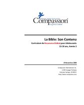 La Bible, son contenu, 15-18 ans, Annee 2