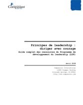 Principes de leadership : diriger avec courage 