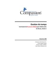 gestion du temps,  15-18 ans, Année 1