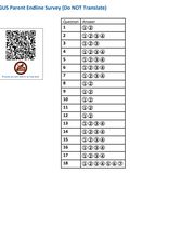 Fiches de pré et post-test GUS