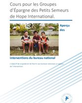 Cours du Groupe d'Épargne des Petits Semeurs aperçu des interventions du bureau national