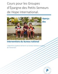 Cours du Groupe d'Épargne des Petits Semeurs aperçu des interventions du bureau national